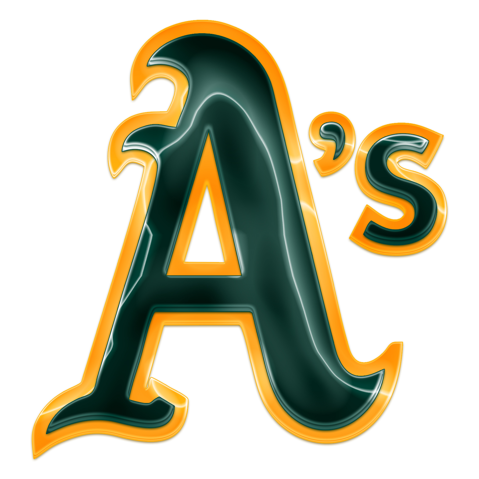 Oakland Athletics Crystal Logo iron on paper